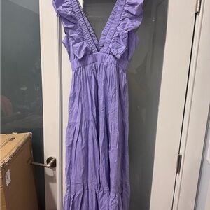 Madison Matthews Purple Maxi Dress